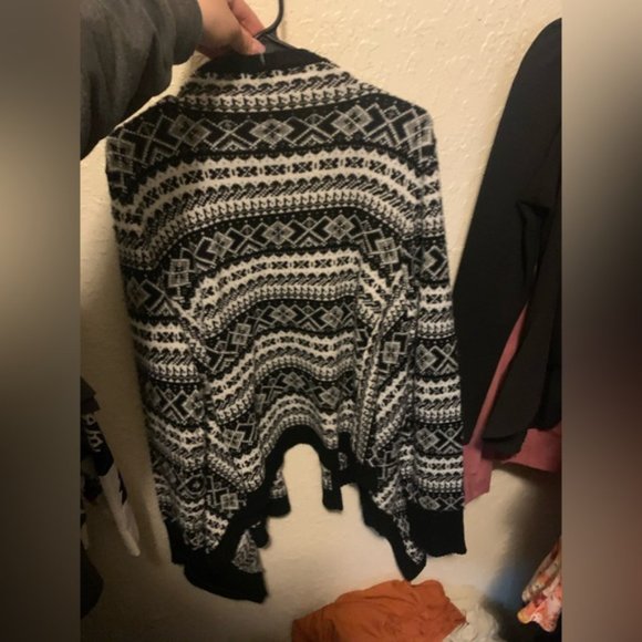 Black & White Cardigan Sweater XL Carolyn Taylor - Picture 3 of 3